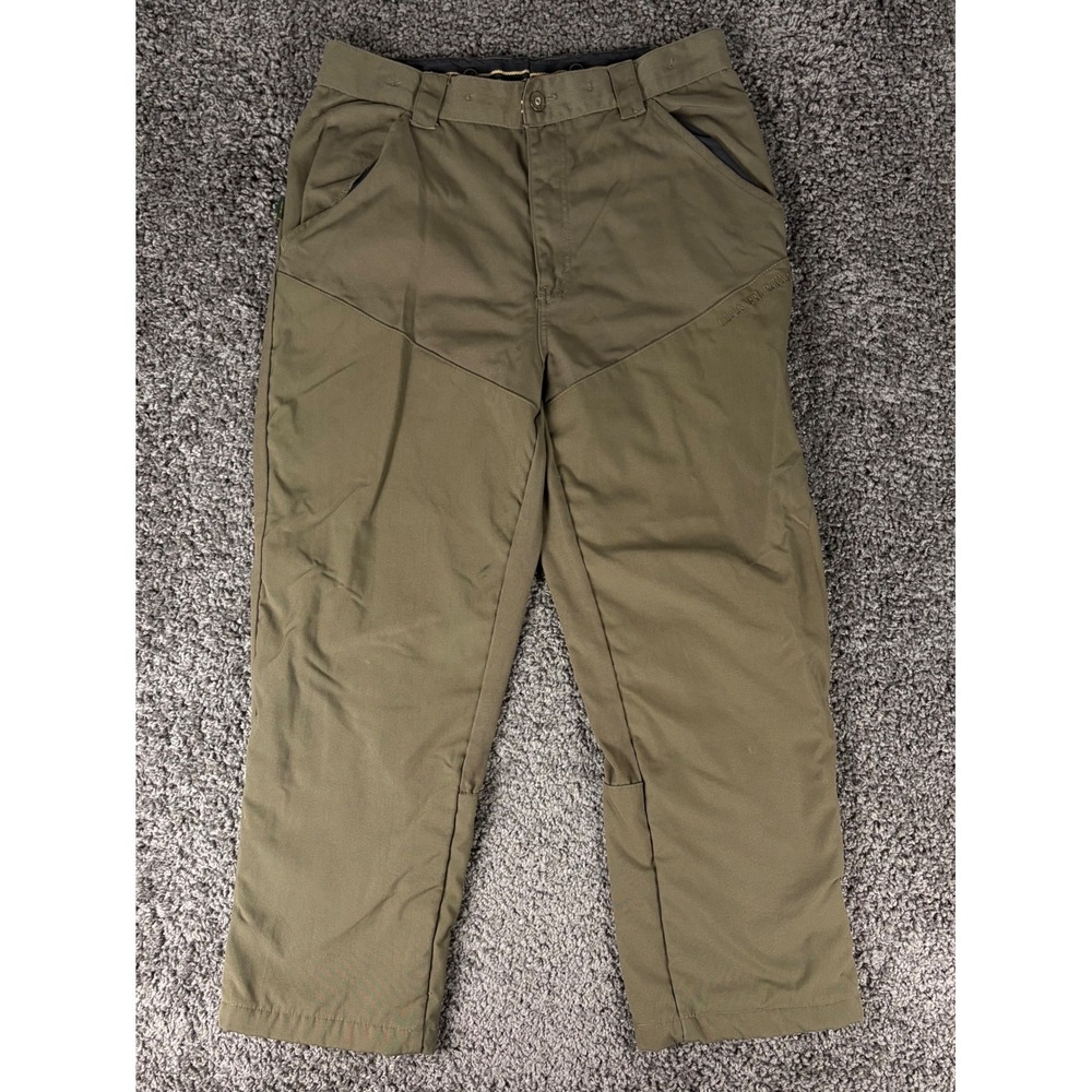 Cabelas Briarguard Hunting Pants Mens 32x30 Olive Green Nylon Reinforced Outdoor